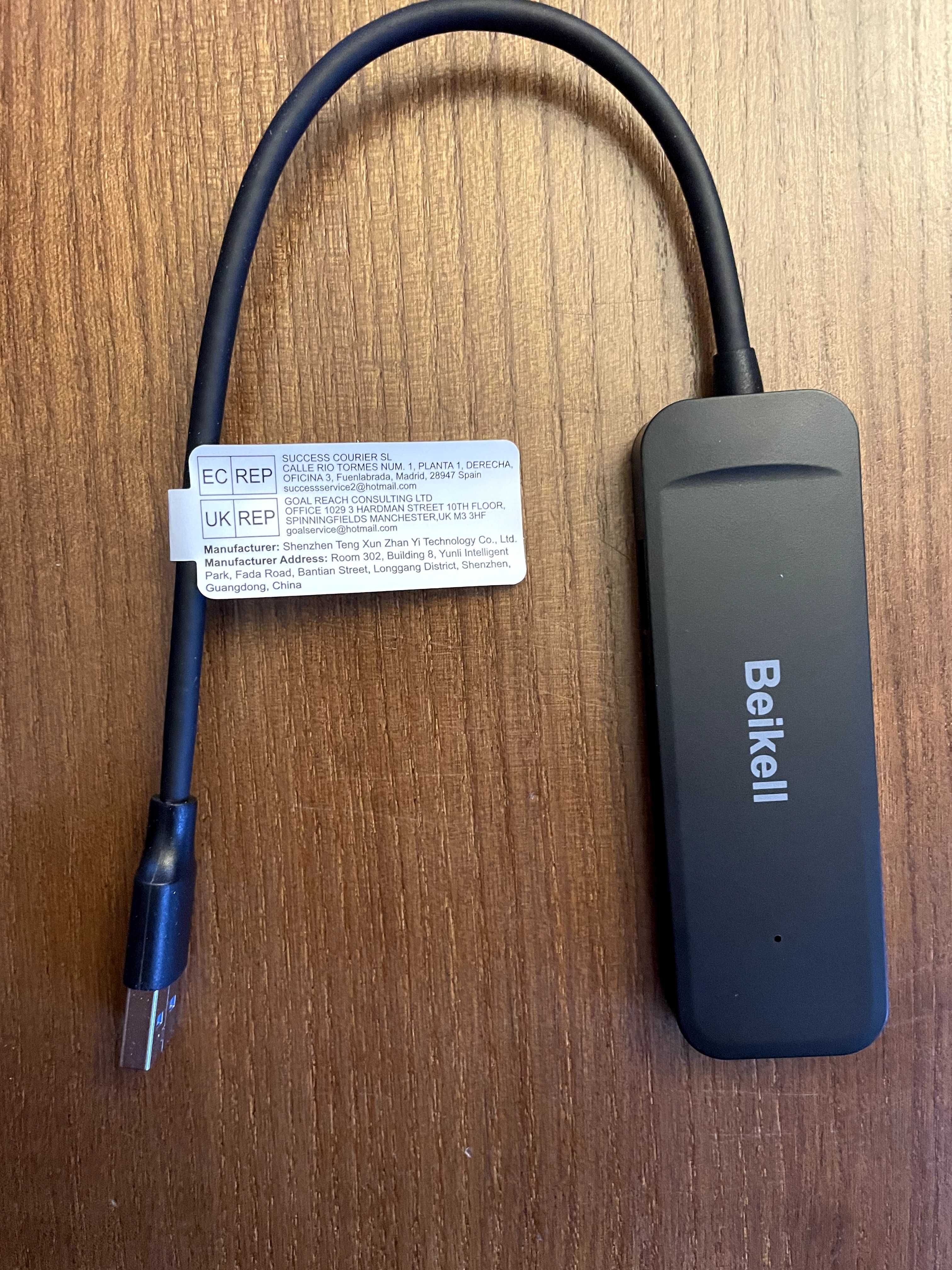 Hub USB 3.0, Beikell Hub USB 4 Porty Ultra Thin High Speed