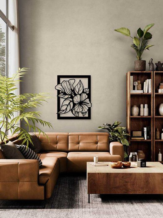 Ażurowy obraz kwiatowy z MDF 3 mm – 70x59 cm