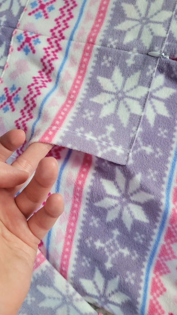 Nowa długa piżama damska jednoczęściowa z kapturem przyjemna w dotyku