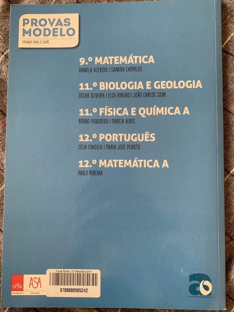 Livro- Provas modelo (matemática)