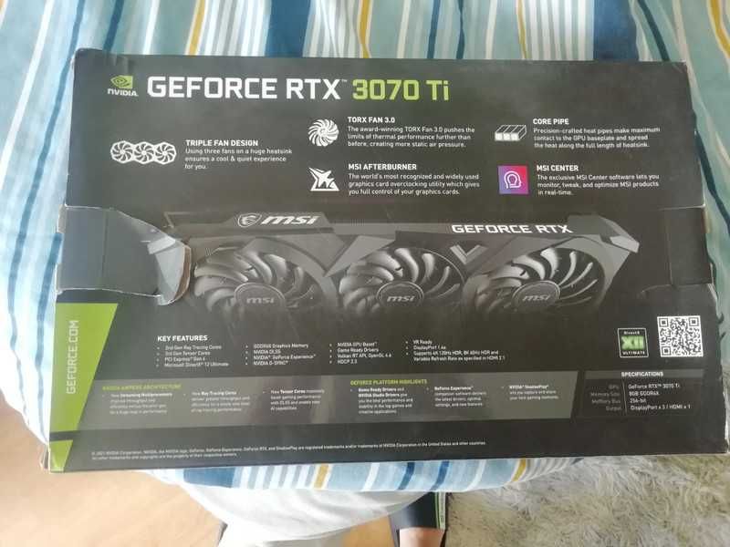 Placa Gráfica GeForce GTX 3070 Ti - Como Nova | Performance 100%