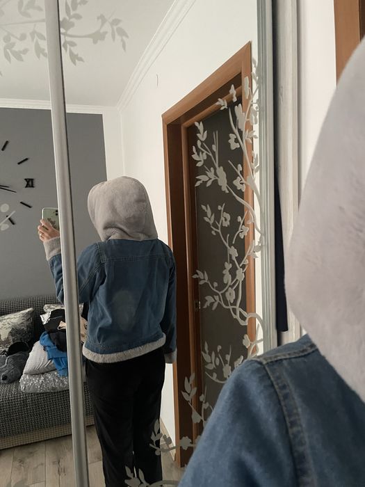 Тепла куртка тедді ждинсова