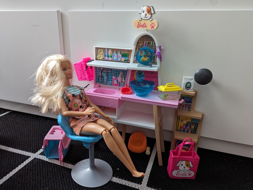 BARBIE sklep zoologiczny z akcesoriami lalka