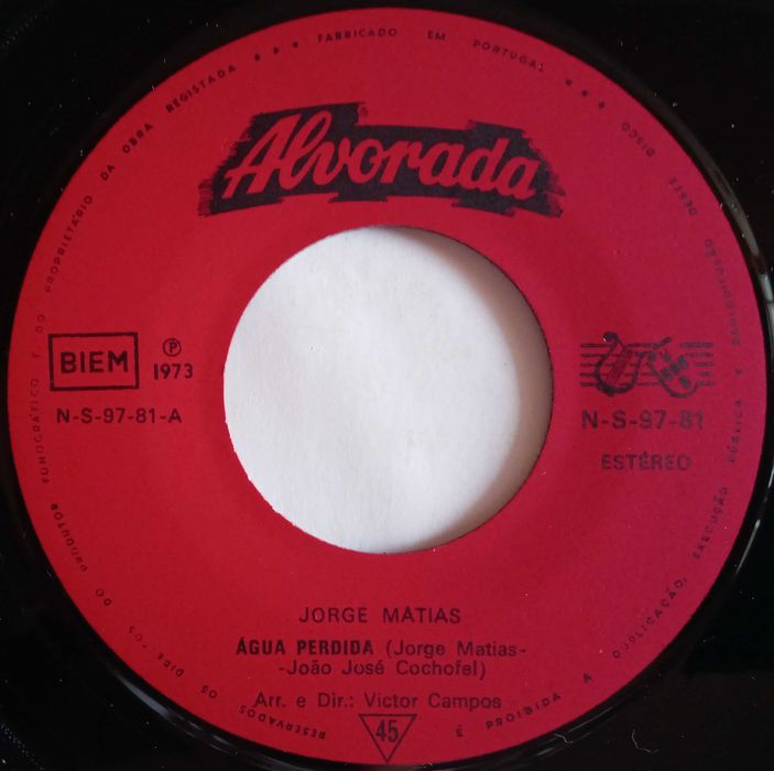 Jorge Matias	- - - - -	Água Perdida	- - - - -	Single