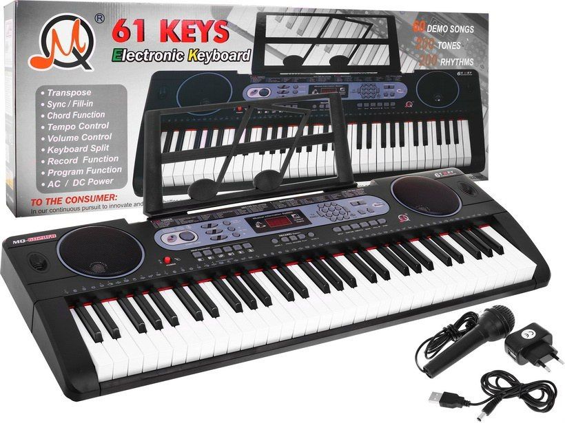 KEYBOARD - SYNTEZATOR z wejściem USB + Bluetooth