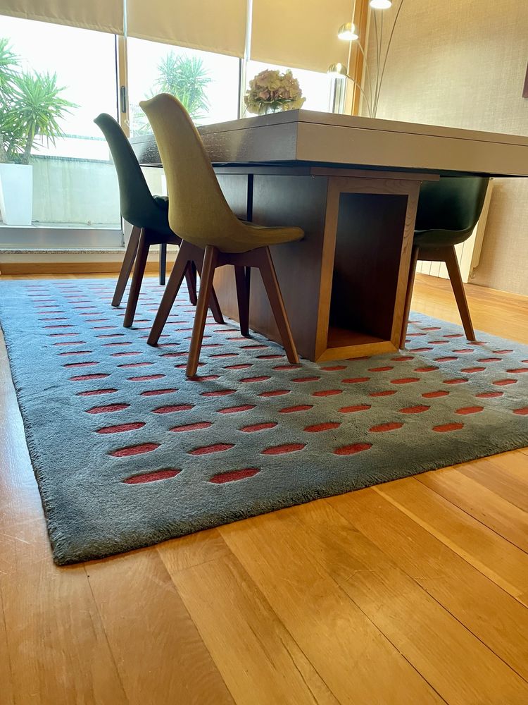 Carpete sala, quarto ou escritorio, c/ design mto elegante, feita à medida, espessura 1,50cm. 100% algodão.