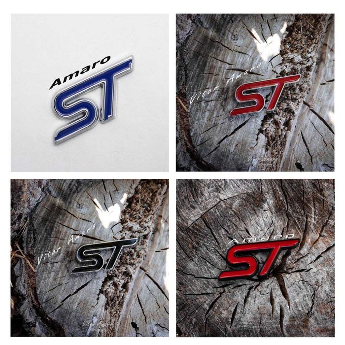 Simbolo/Logo ST para Ford Grelha (4 Cores)|NOVOS