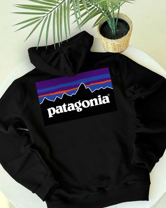 PATAGONIA » Черное новое худи » Neon SunSet » XS S M L XL » Патагония