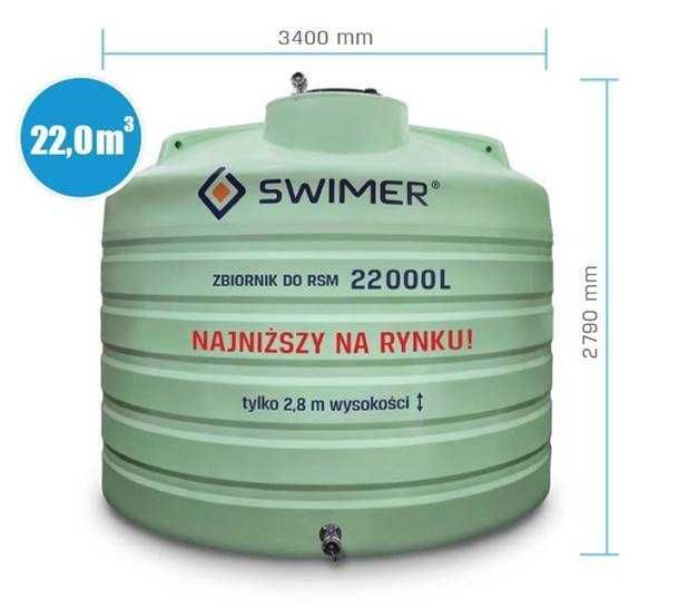 Zbiornik na RSM 22000tys l SWIMER w okazyjnej cenie !!!