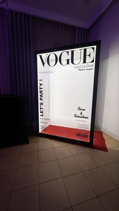 Vogue Magazyn Box - druk zdjęć , fotobudka tradycyjna, fotobudka 360