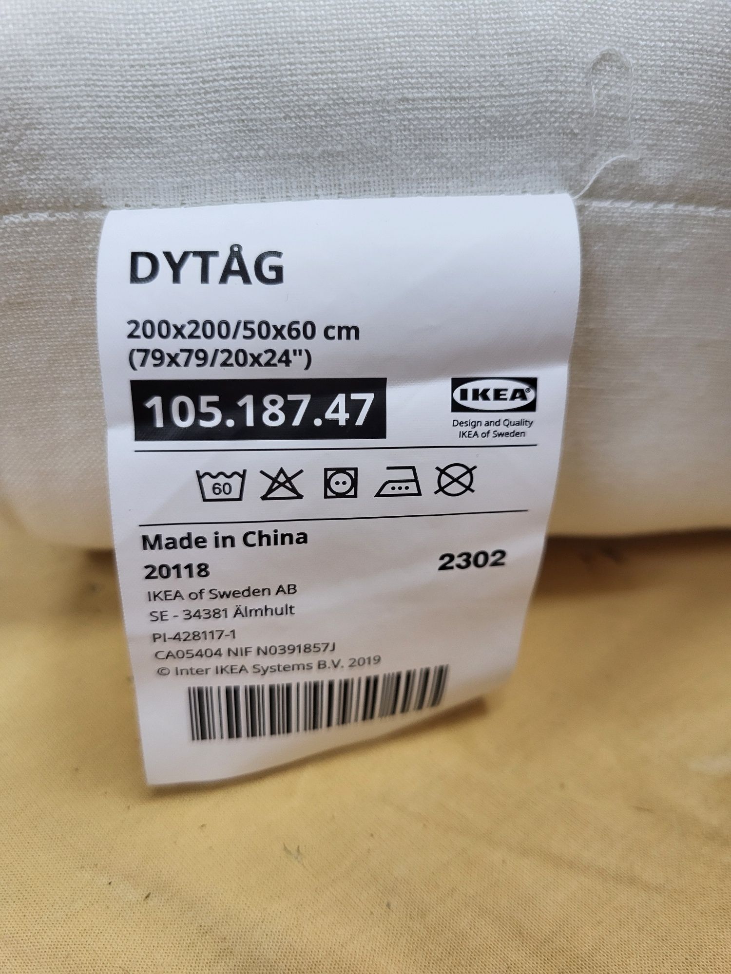 Ikea DYTAG 200x200+2 poszwki 100% Len FABRYCZNIE NOWA cena z wysyłką !