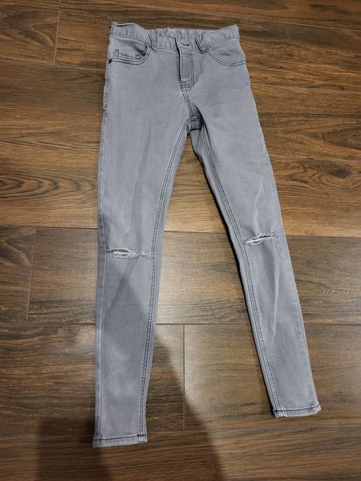 Spodnie rurki XS szare