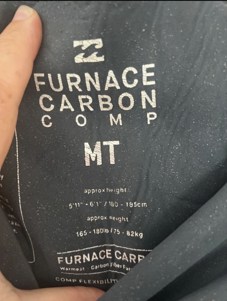 Fato surf Billabong Firnace Carbon tamanho MT