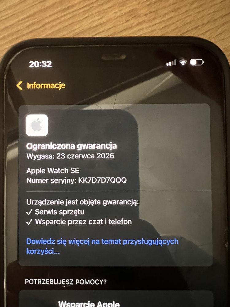 Apple Watch SE 2 40 mm, jak nowy na gwarnacji,
