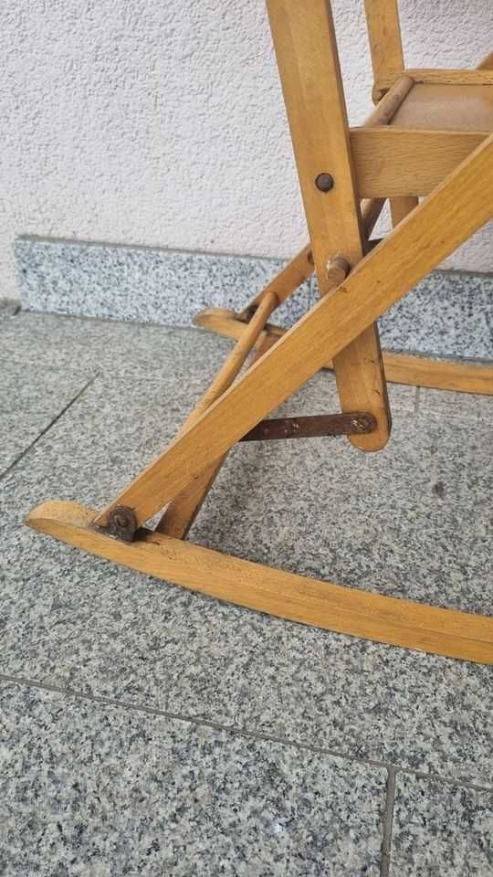 Fotel bujany składany dziecięcy Vintage Design PRL Lata 60