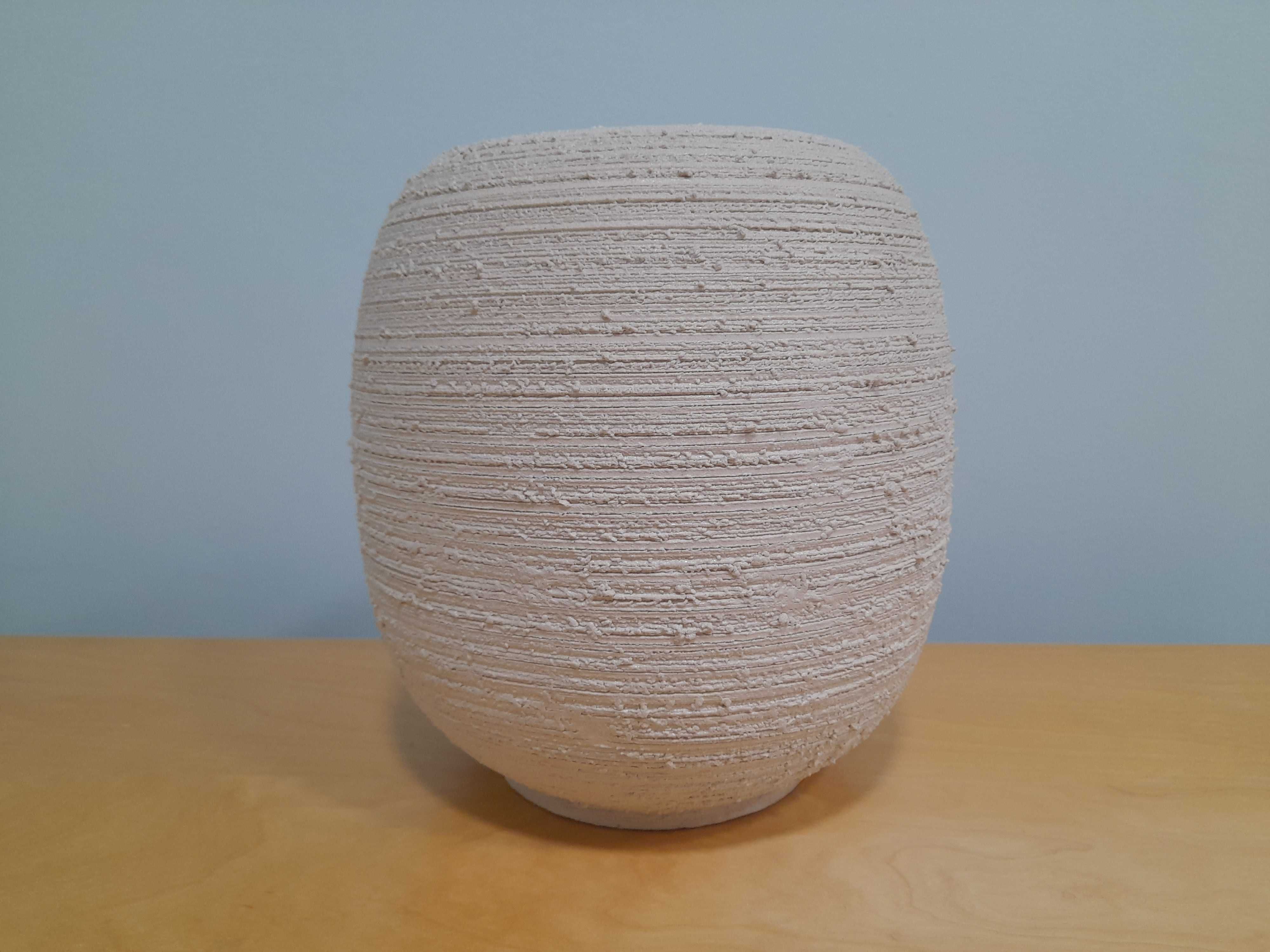 Ozdobny WAZON strukturalny ceramiczny surowy drapany loft wys.21 cm