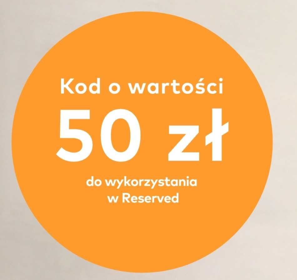 Karta podarunkowa RESERVED 50PLN  voucher online i stacjonarne
