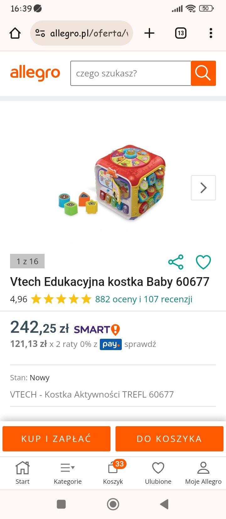 Kostka aktywności VTech