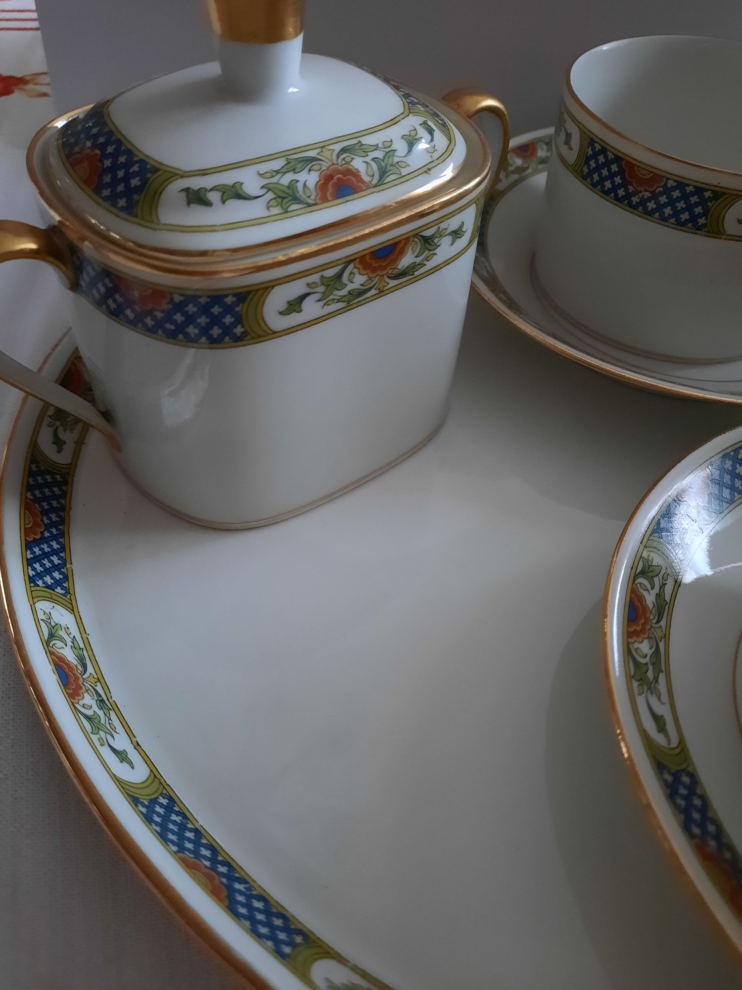 Sniadanie we dwoje ,stara porcelana Raynaud& Limoges Francja