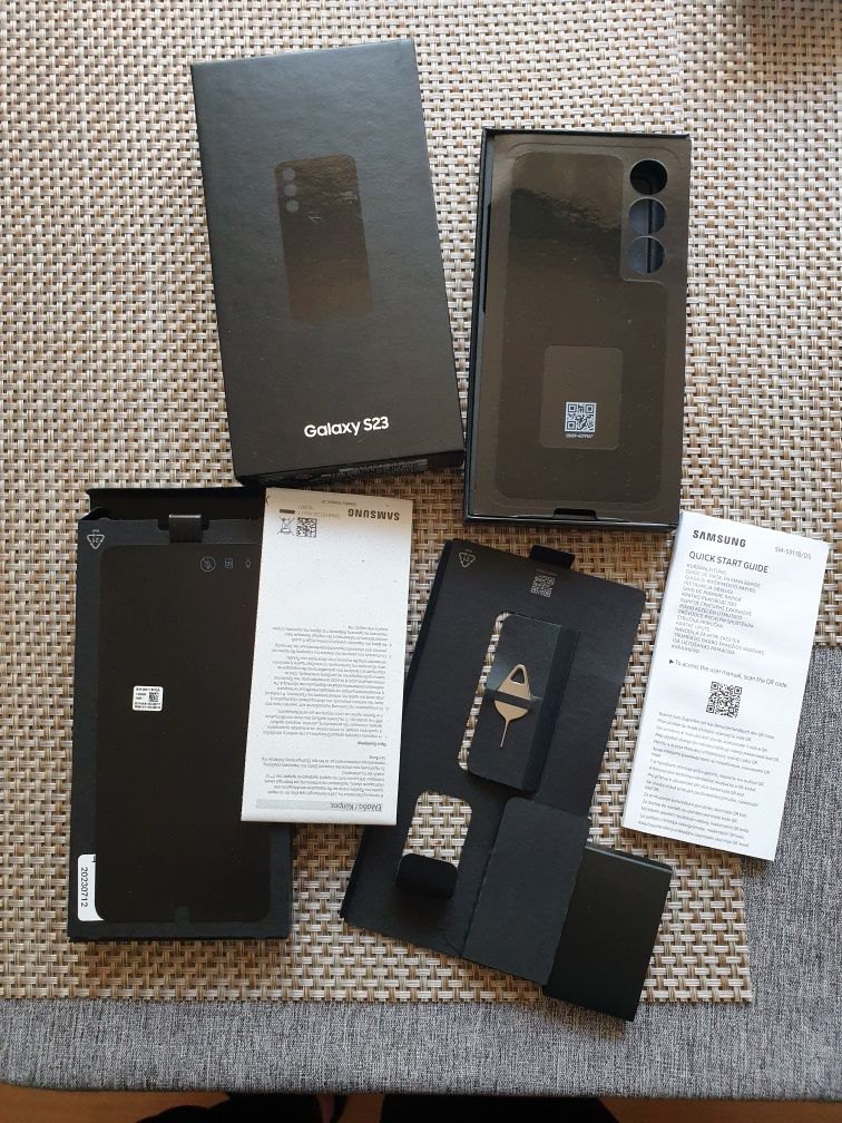 Pudełko Samsung S23 oryginalne kompletne zestaw