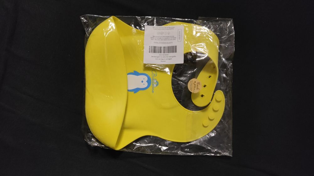 Śliniaczek żółty silikonowy