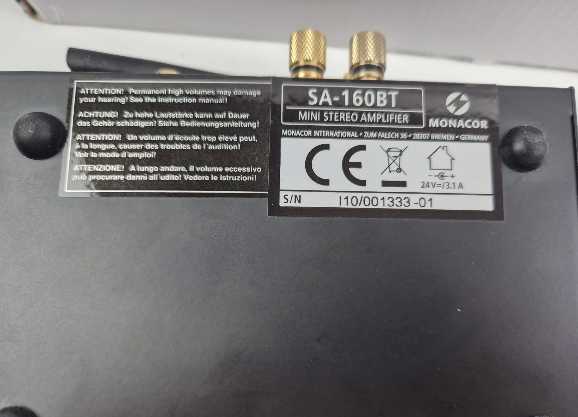 Monacor SA-160bt miniaturowy wzmacniacz stereo