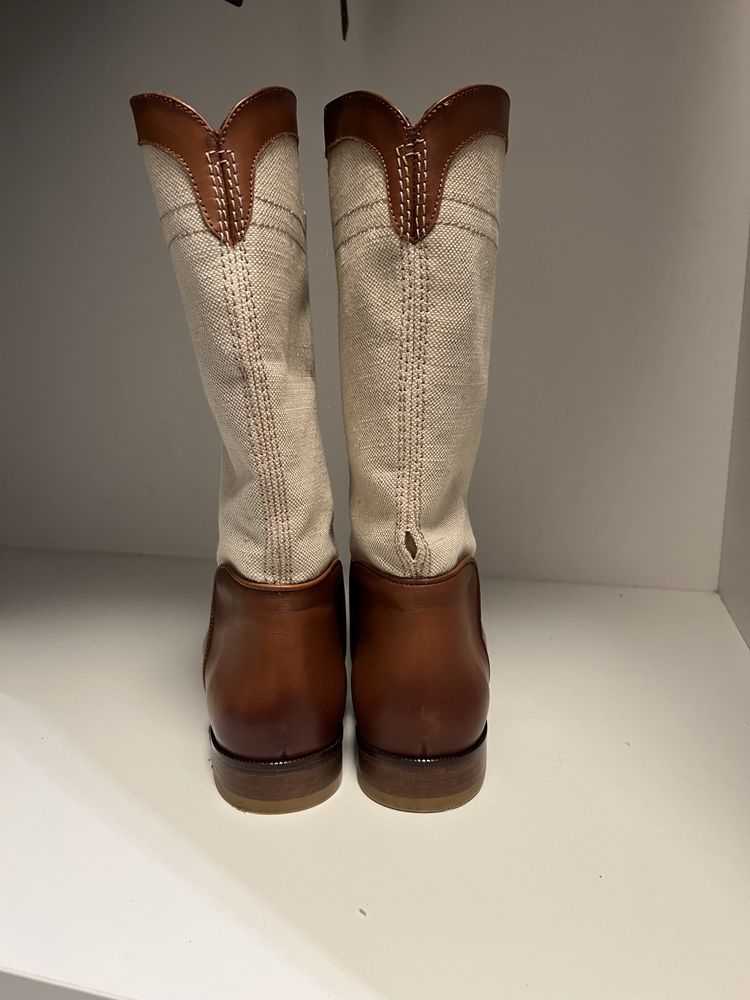 Massimo dutti kozaki kowbojki skora 38