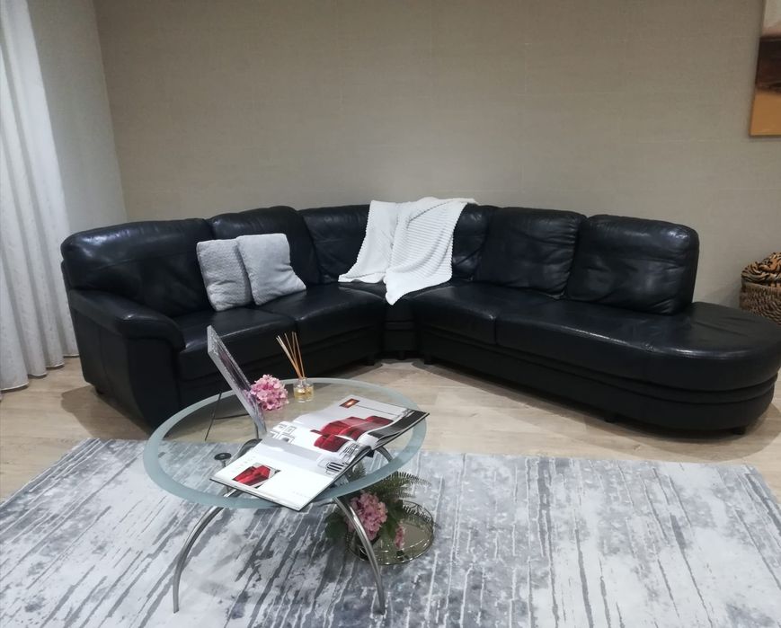 Sofá de pele de búfalo