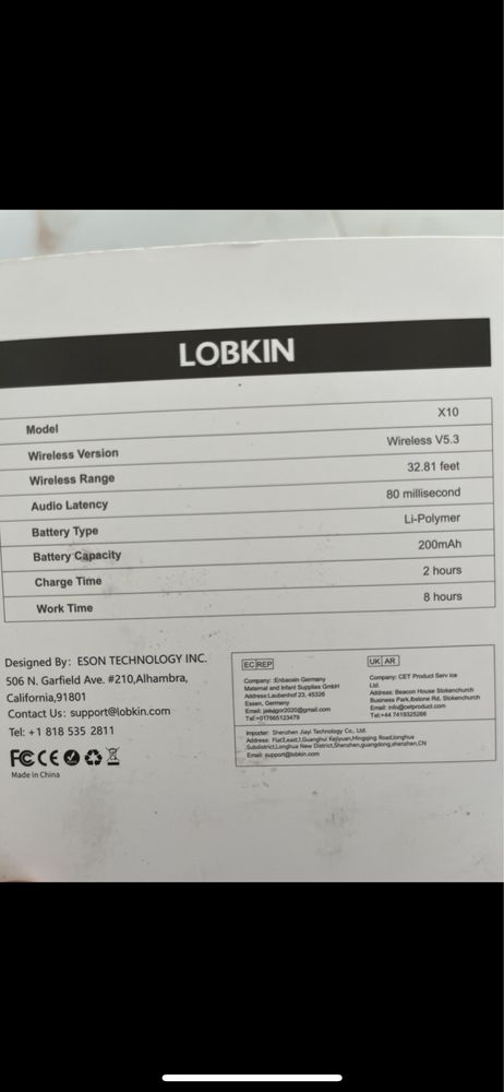 Кісткові навушники  Lobkin X10 open ear