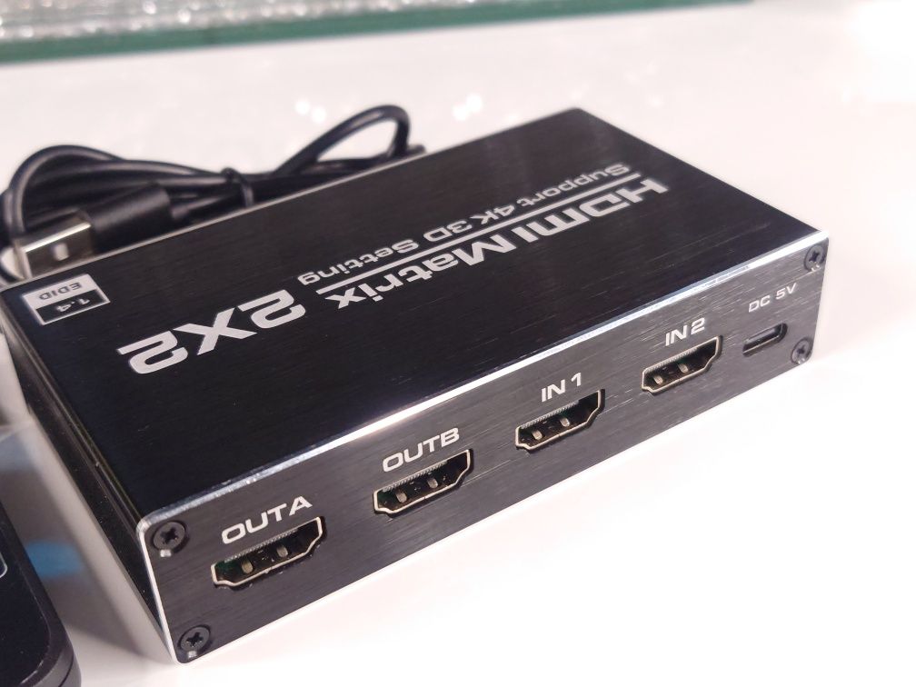 2x2 4K 3D HDMI matrix Switch przełącznik