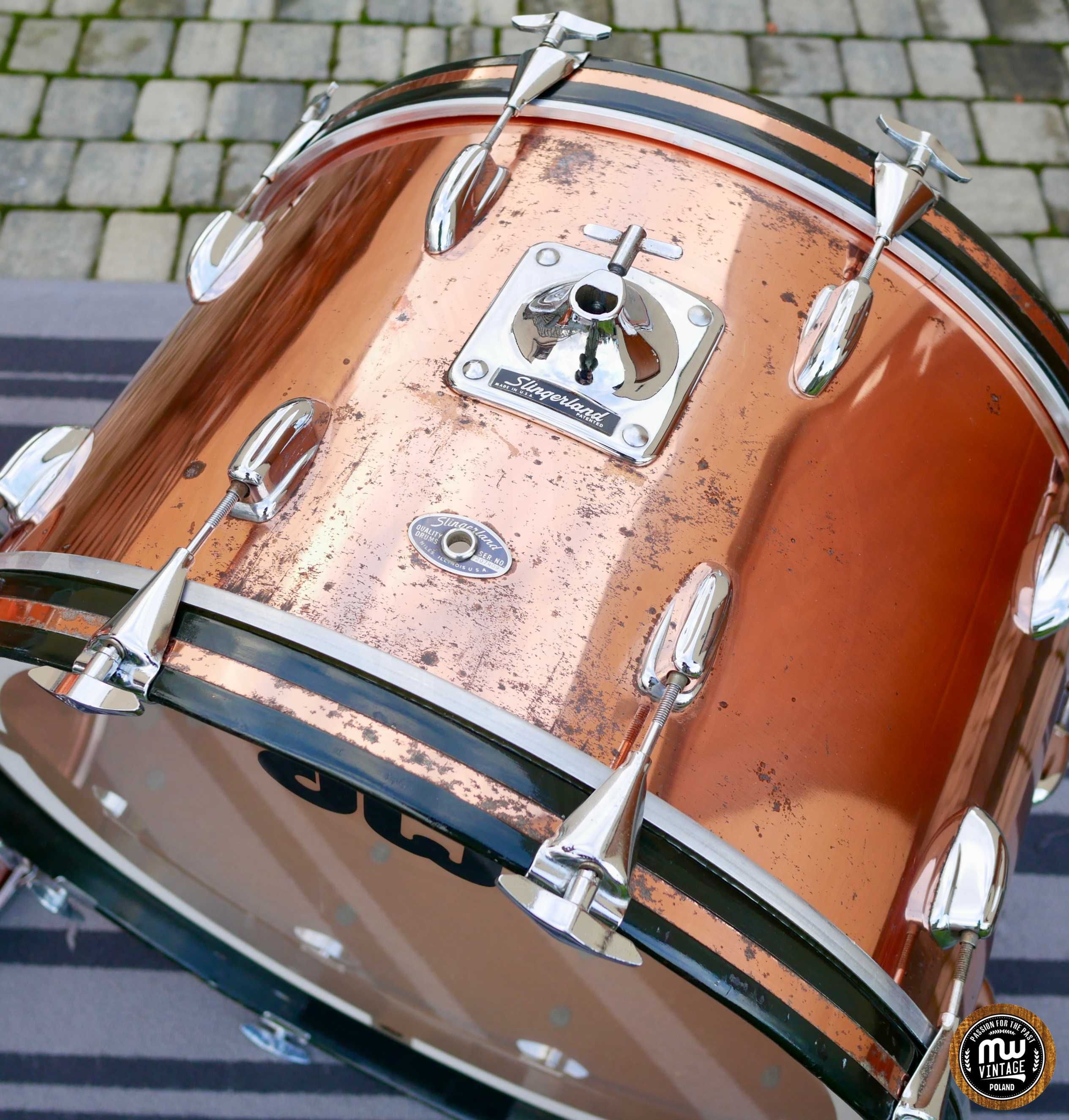 Perkusja Slingerland Niles 3-ply 24”, 13”, 18” Copper Vintage ‼️