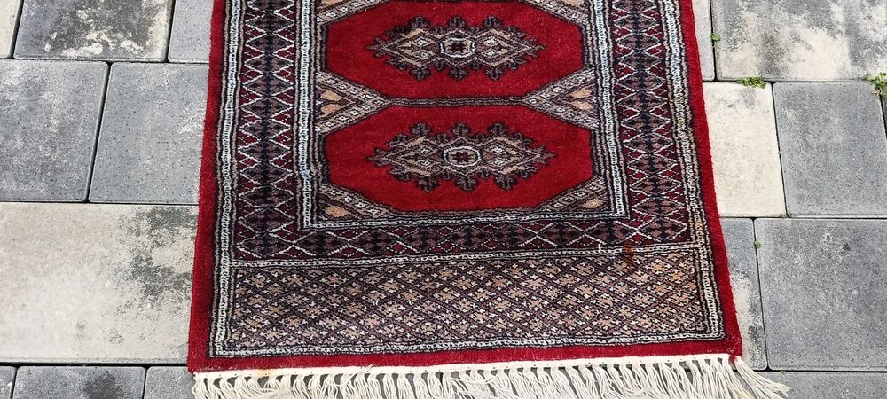 Buchara dywan wełniany tkany ręcznie 107 x 62 cm Bokhara perski wełna