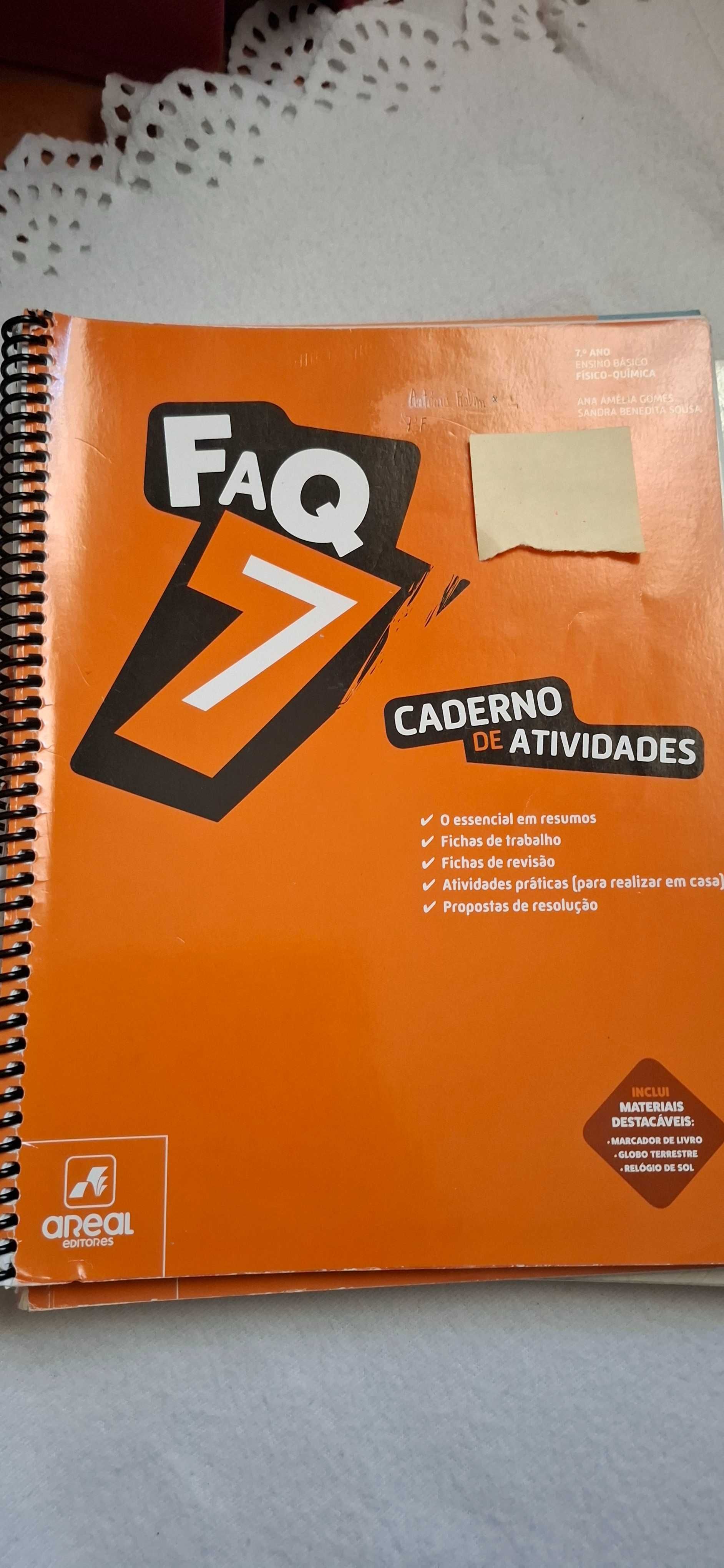 Cadernos de atividades 7.ano