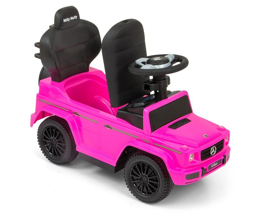 Jeździk auto Autko dla dzieci pchacz   z rączką MERCEDES G350d Pink