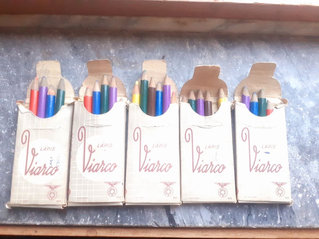 Lápis de côr antigos marca Viarco