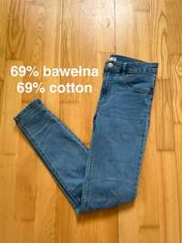 Sinsay jasne niebieskie damskie jeansy skinny mid waist rozmiar L 40