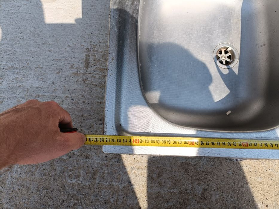 Zlewozmywak dwukomorowy z ociekaczem 116x50 stal nierdzewna