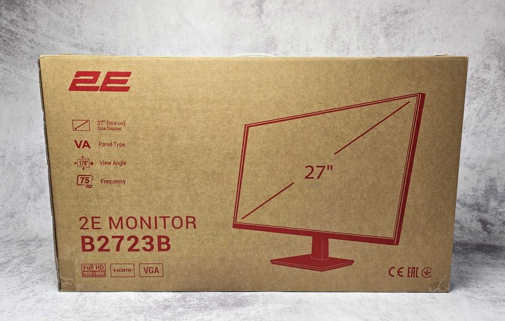 Монітор безрамковий 27" 2E B2723B 1920×1080 (16:9) VA LED 75Hz Новий
