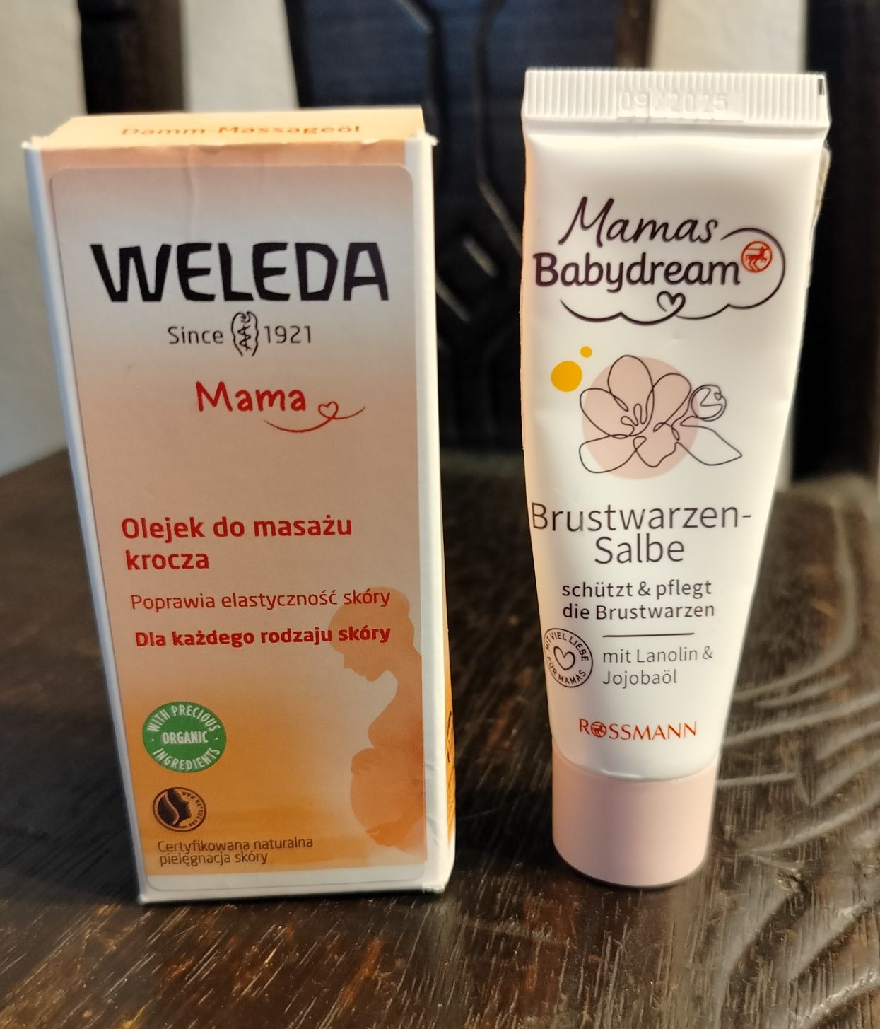 WELEDA -  Olejek do masażu krocza i maść na brodawki babydream