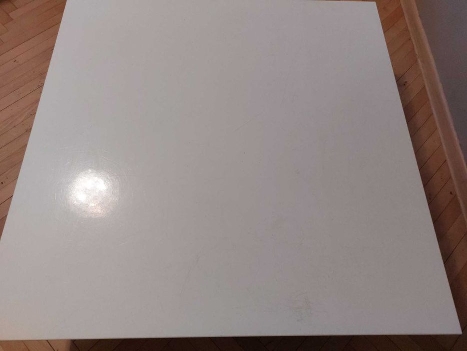 IKEA TOFTERYD Stolik kawowy, połysk biały, 95x95cm