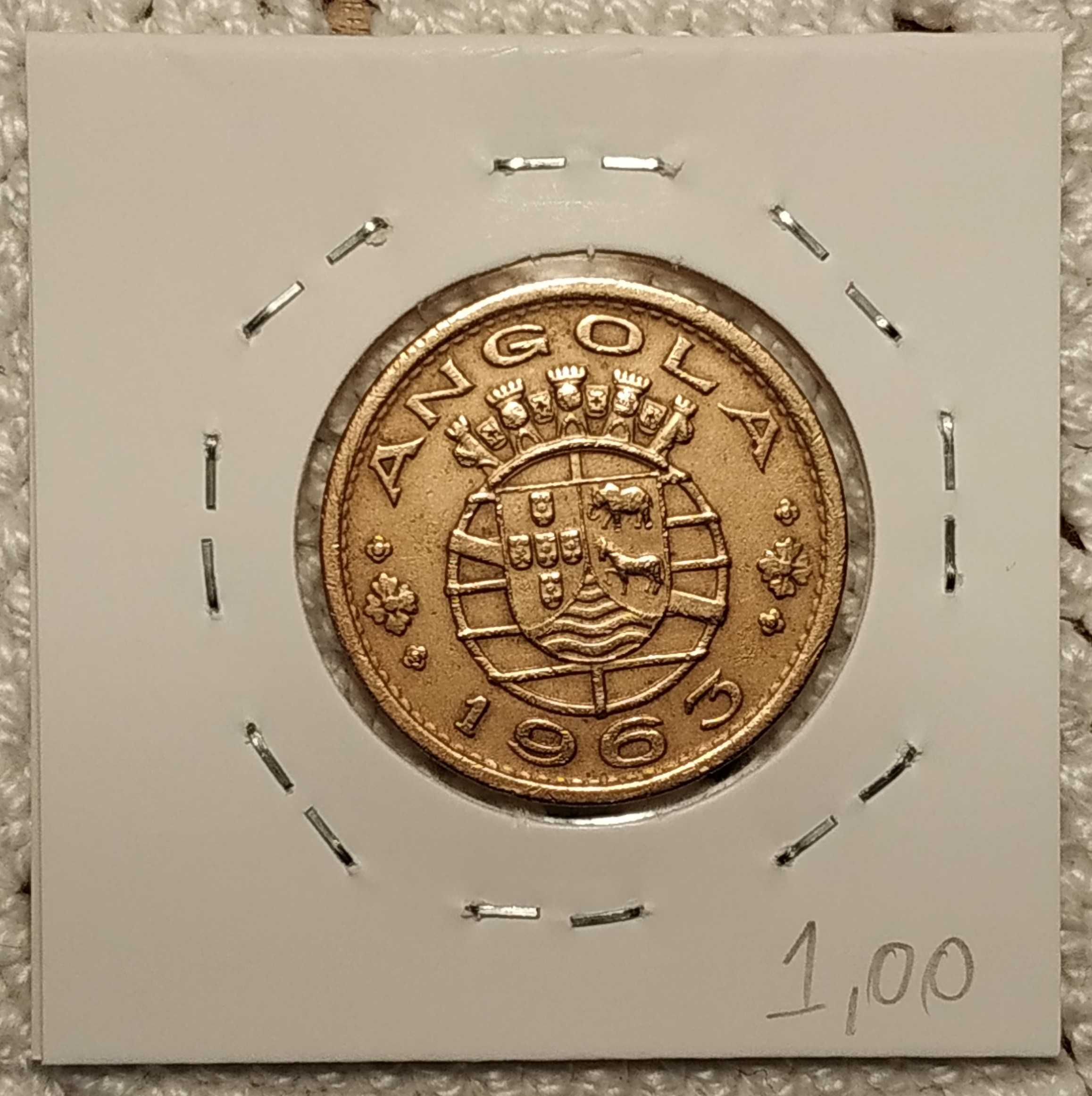 Angola - moeda de 1 escudo de 1963