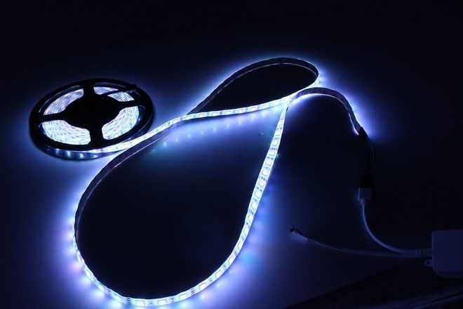 TAŚMA LED 5050 kolorowa WODOODPORNA RGB 5M + PILOT solidna polecam jak