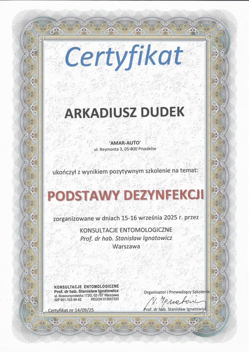 Skuteczne ozonowanie Pruszków, Warszawa dezynfekcja, usuwanie zapachów