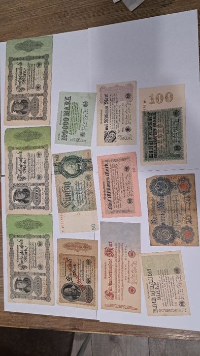 50-G zestaw 12 banknotów Niemieckich