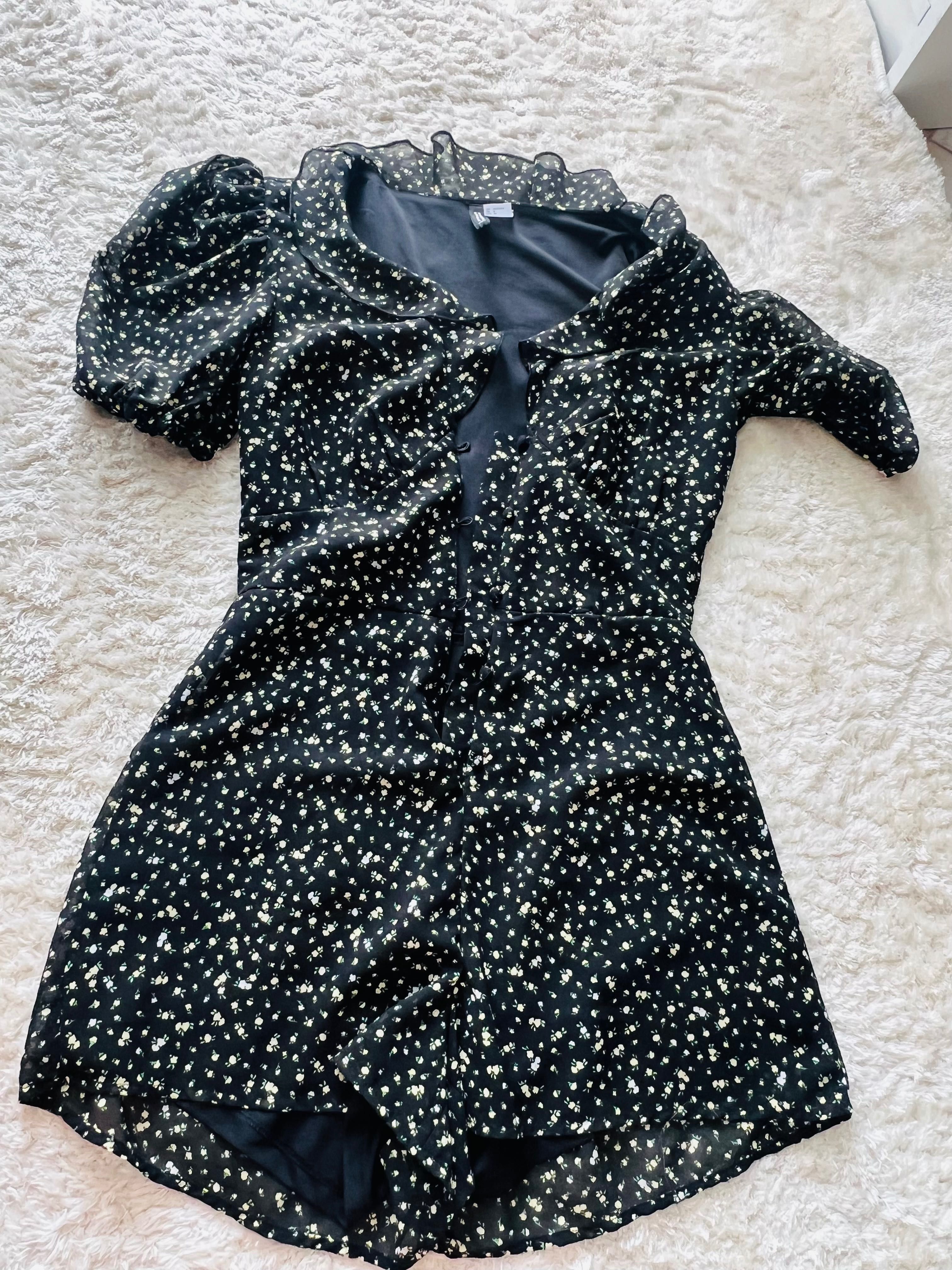Kombinezon krótki w kwiatki H&M rozmiar XS/34