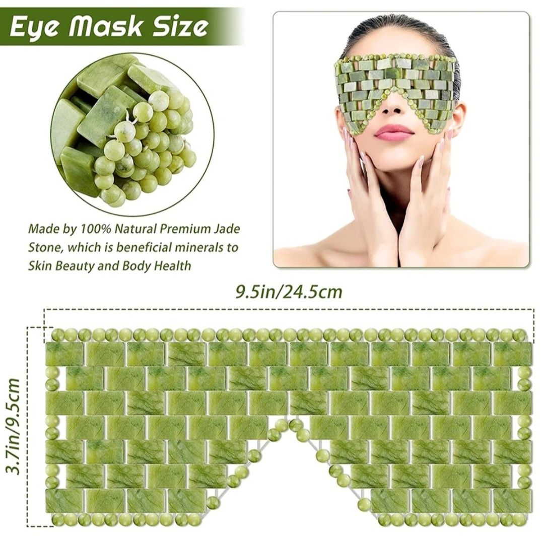 Máscara para os Olhos de Jade Verde