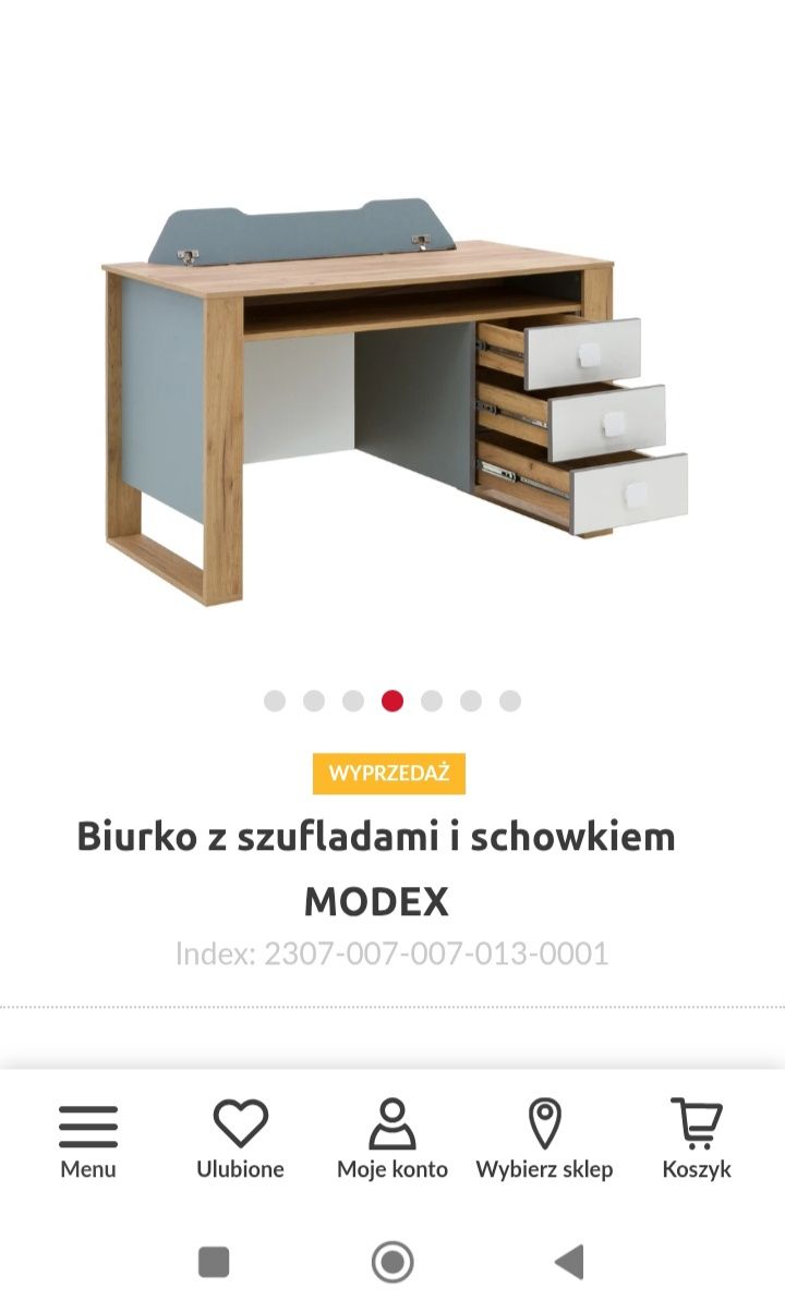 Biurko młodzieżowe