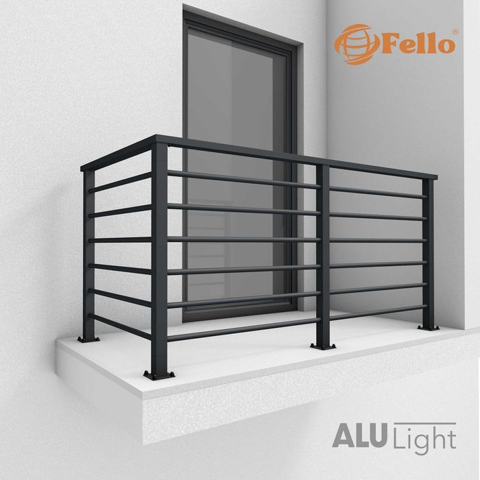 Balustrada taras balkon barierka schody aluminium poręcz RAL