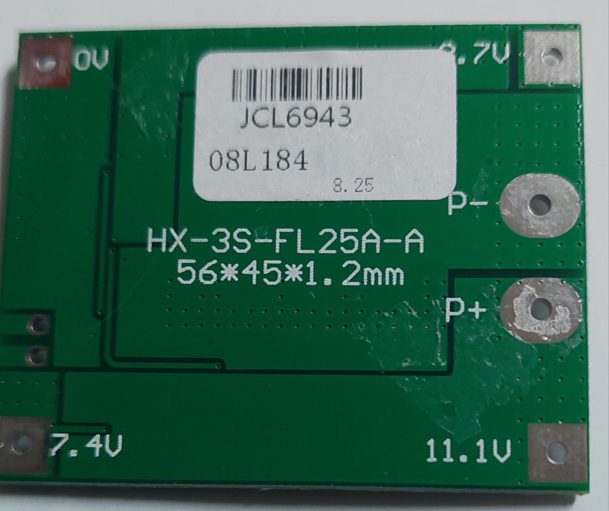 BMS. Zabezpieczenie akumulatora 3S 12V 25A.