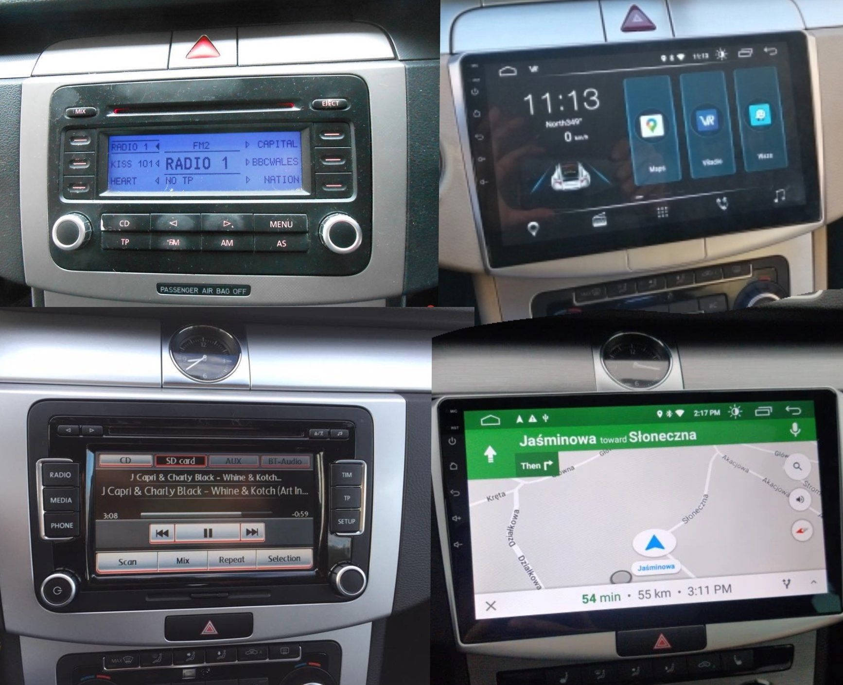 Radio nawigacja android Volkswagen Passat B6 B7 B8 CC Yanosik bluetoot